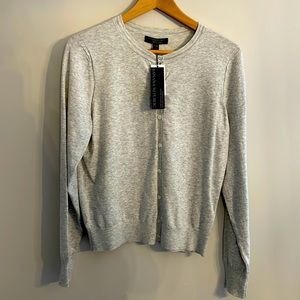 NWT, Women’s Cotton Cardigan, Banana Republic, Grey, size L